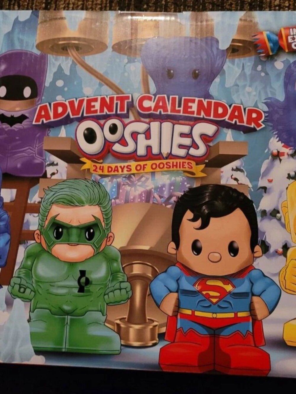 new DC OOSHIES 24 DAY christmas ADVENT CALENDAR super heroes villains